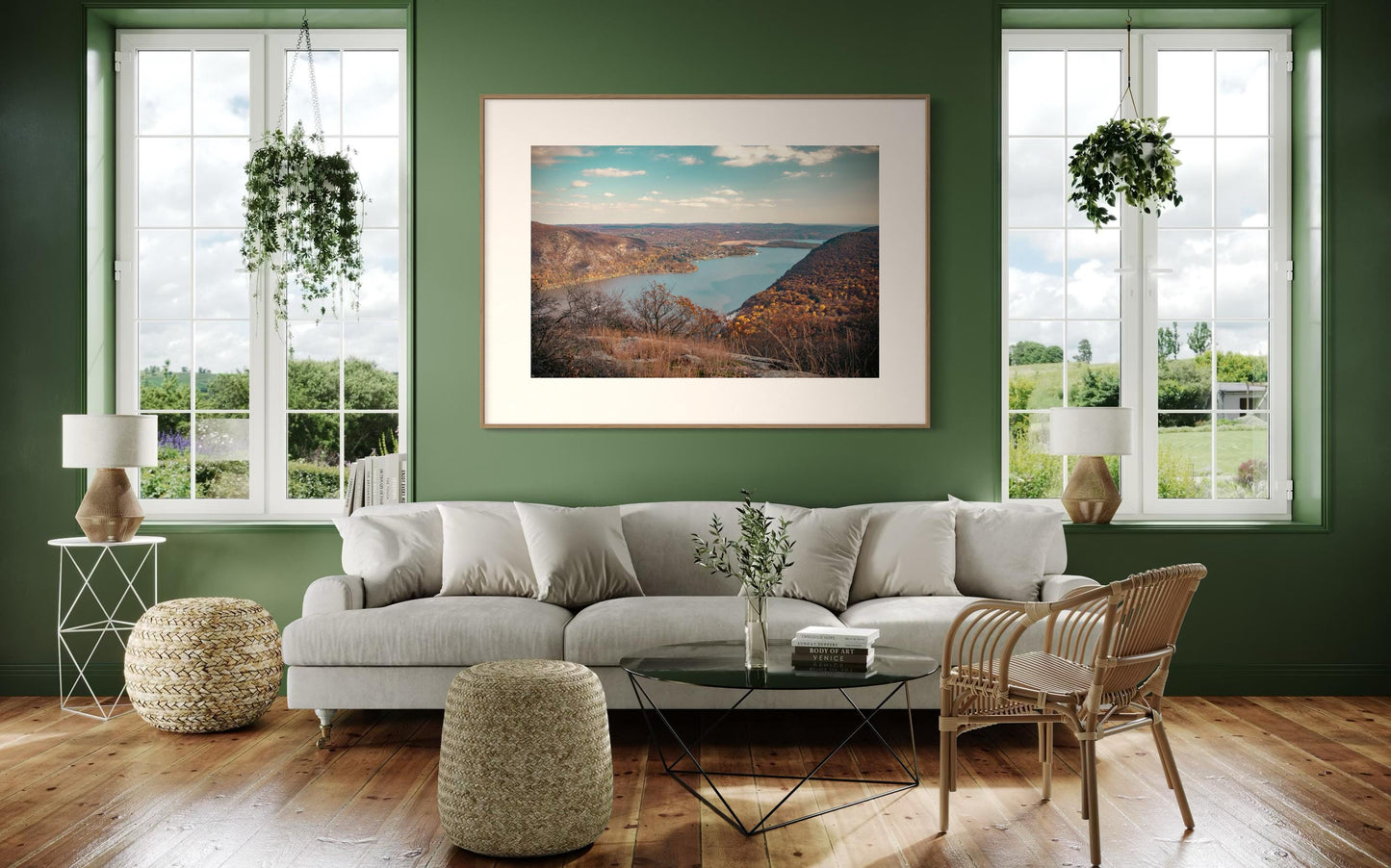 Hudson River Wall Art Print - Storm King Scenery - Autumn Landscape Decor, Tranquil Nature Poster