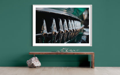 Fine Art Print - Buick Super Eight Grill Print, Classic Car Wall Art, Automotive Photography Poster, Man Cave Decor, Retro Chrome Car Art
