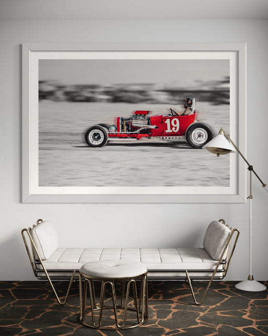 Fine Art Hot Rod Print - Wildwood Beach Drag Racing Wall Art - Racing Decor for Garage, Man Cave, Office Print
