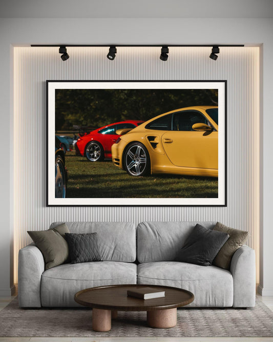 Dimensional Wall Art for Apartment Decor - Vibrant 911 Porsche Carrera Collection Trendy Wall Art - Custom Wall Art for Housewarming Gift
