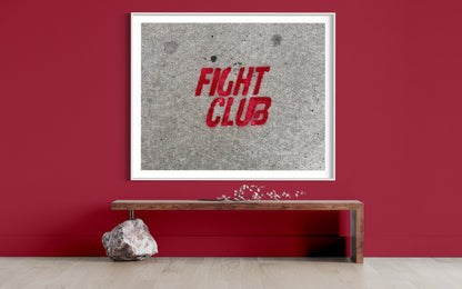 Fine Art Print - Fight Club Street Graffiti Wall Art  Pop Culture Movie Poster for Loft, Studio Decor, Housewarming Decor, Gifts for him