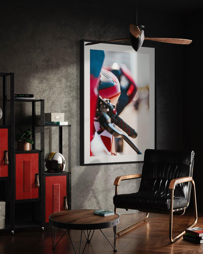 Fine Art print- Red Ducati Panigale Motorcycle Wall Art, Modern Garage Decor, office, workshop, man cave biker art, housewarming gift for