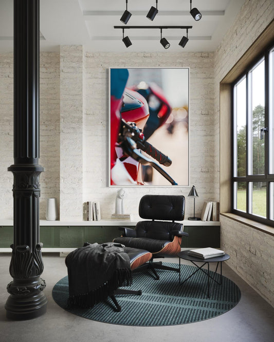 Fine Art print- Red Ducati Panigale Motorcycle Wall Art, Modern Garage Decor, office, workshop, man cave biker art, housewarming gift for