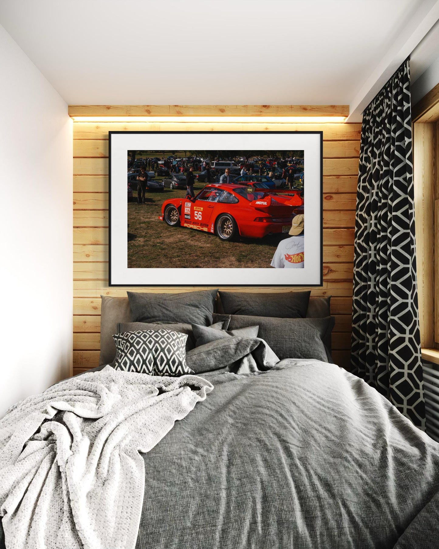 Fine Art Print -  Classic Red Porsche 911 GT2 Racing Car Wall Art - Gift for him, Porsche enthusiast, garage decor, Porsche Carrera, Office