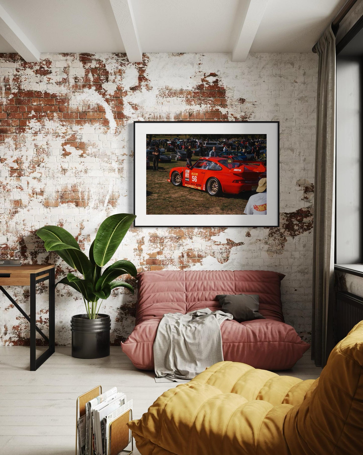 Fine Art Print -  Classic Red Porsche 911 GT2 Racing Car Wall Art - Gift for him, Porsche enthusiast, garage decor, Porsche Carrera, Office
