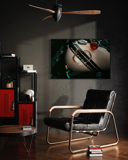 Fine Art Print - Harley-Davidson Tank Wall Art   Motorcycle Print, Biker Decor, Gift for him, man cave decor, garage, office, rust poster
