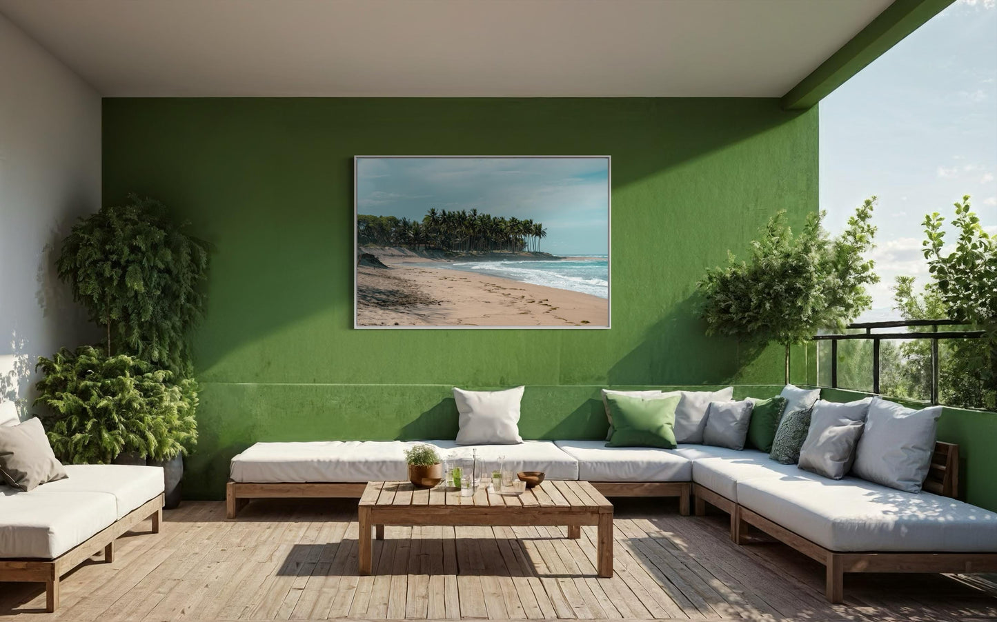 Fine Art Palm Trees Beach Print - Coastal Travel Ocean Framed Photography Costa Rica Tropical Home Wall Decor, Coastal Decor