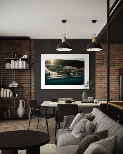 Fine Art Print -  Hot Rod Corvette Engine Wall Art, Sunset, Poster Print, Americana Decor, Muscle  Car Poster for Office, man Cave, garage