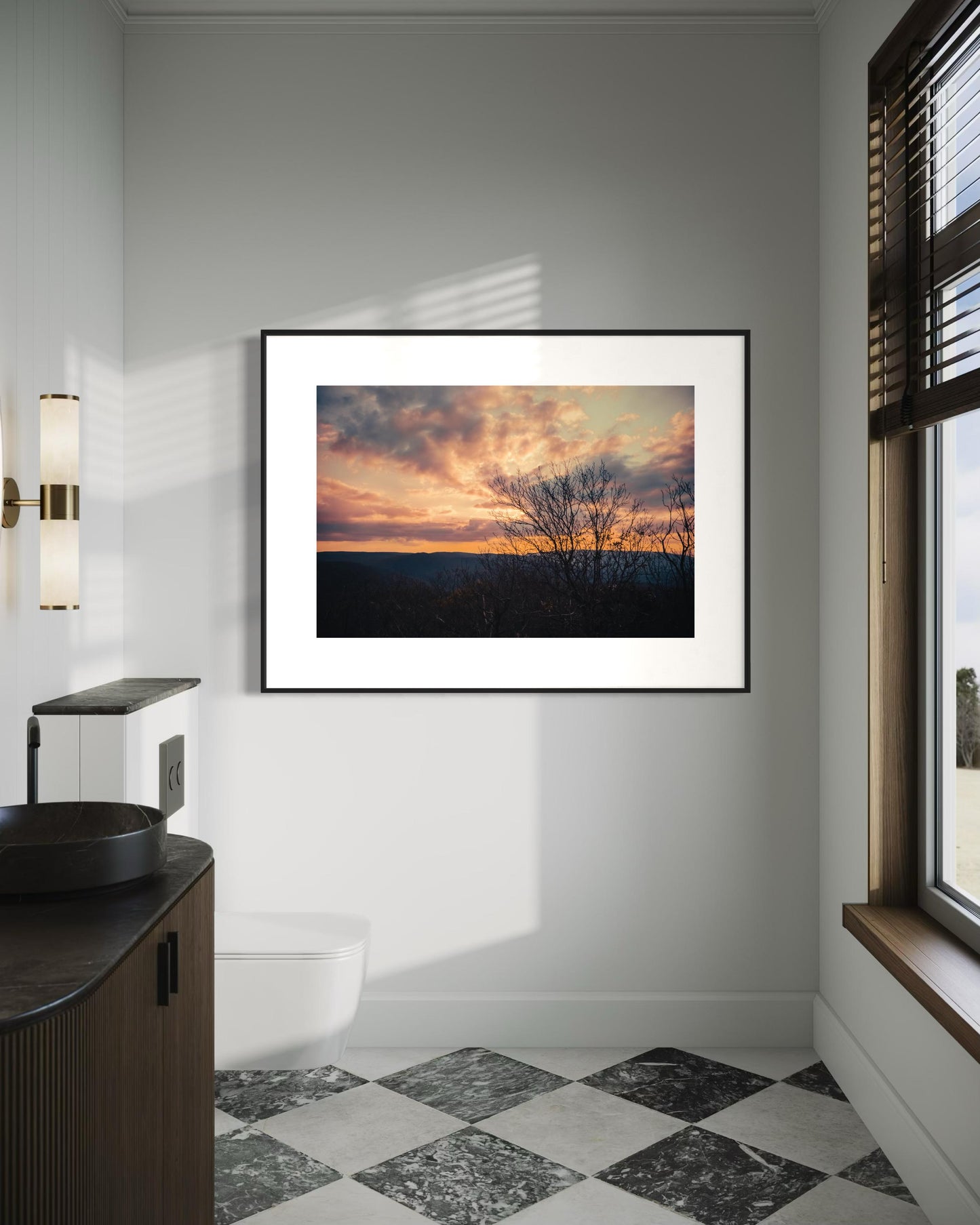 Fine Art Print - Sunset Twilight Over the Mountains Wall Art - Nature Landscape Photography, Decor Ideas, Art Deco, Housewarming Gift, Sky