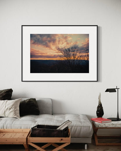 Fine Art Print - Sunset Twilight Over the Mountains Wall Art - Nature Landscape Photography, Decor Ideas, Art Deco, Housewarming Gift, Sky