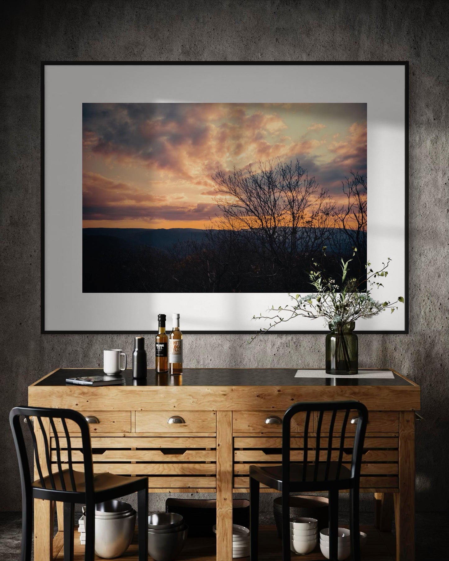 Fine Art Print - Sunset Twilight Over the Mountains Wall Art - Nature Landscape Photography, Decor Ideas, Art Deco, Housewarming Gift, Sky