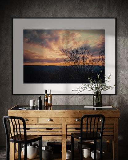 Fine Art Print - Sunset Twilight Over the Mountains Wall Art - Nature Landscape Photography, Decor Ideas, Art Deco, Housewarming Gift, Sky