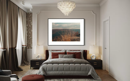 Fine Art Print - Golden Grasses Overlook Wall Art Print, Landscape Mountain Wall Art Photography, Autumn Nature Decor, Rustic Fall Season