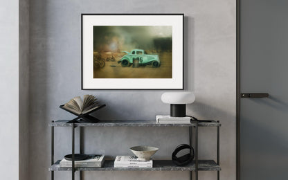 Fine Art Print - Hotrod Car Wall Art, Dreamy Decor, Retro Automotive Photography, Classic Racing Scene Decor, TROG Timeless Car Poster