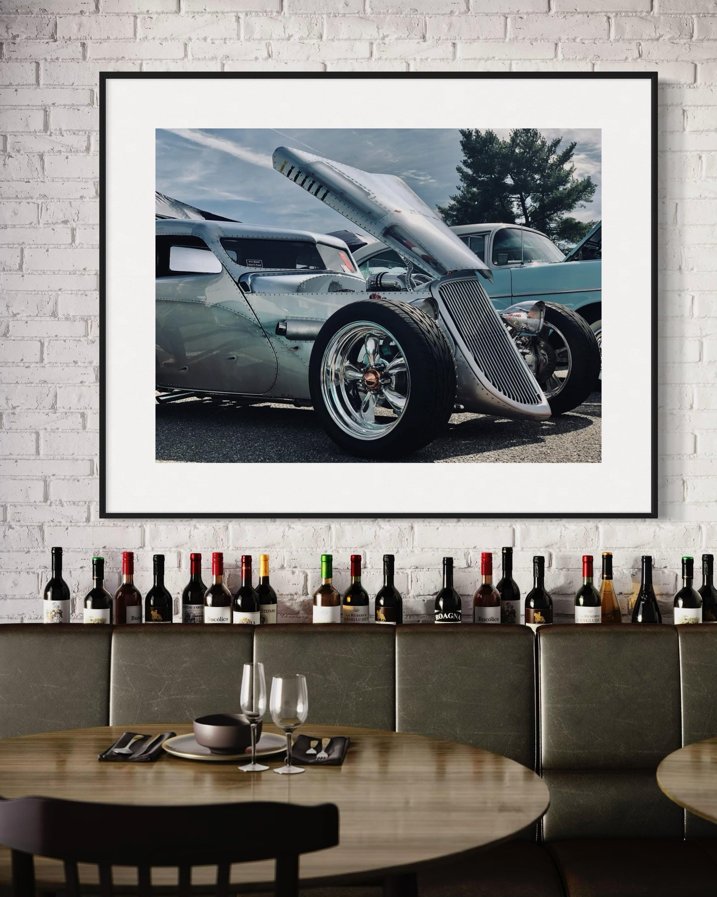 Hot Rod Chrome Wall Art, Chrome Classic Car Artwork, Vintage Automotive Car Fine Art Print, Unique Gift for Car Enthusiasts