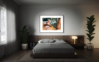 Fine Art Print - Travel Ocean Palm Tree Greek Coast Summer Wall Art - Camera Selfie Bikini Beach House Wall Art Print Home Decor, Gift