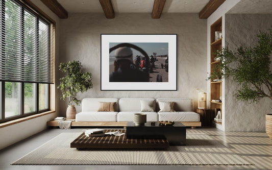 Fine Art Print - Vintage Racing Perspective - Racer View -  Vintage Hotrod at TROG - Beach Drag Racing, Office, garage decor, gift for him