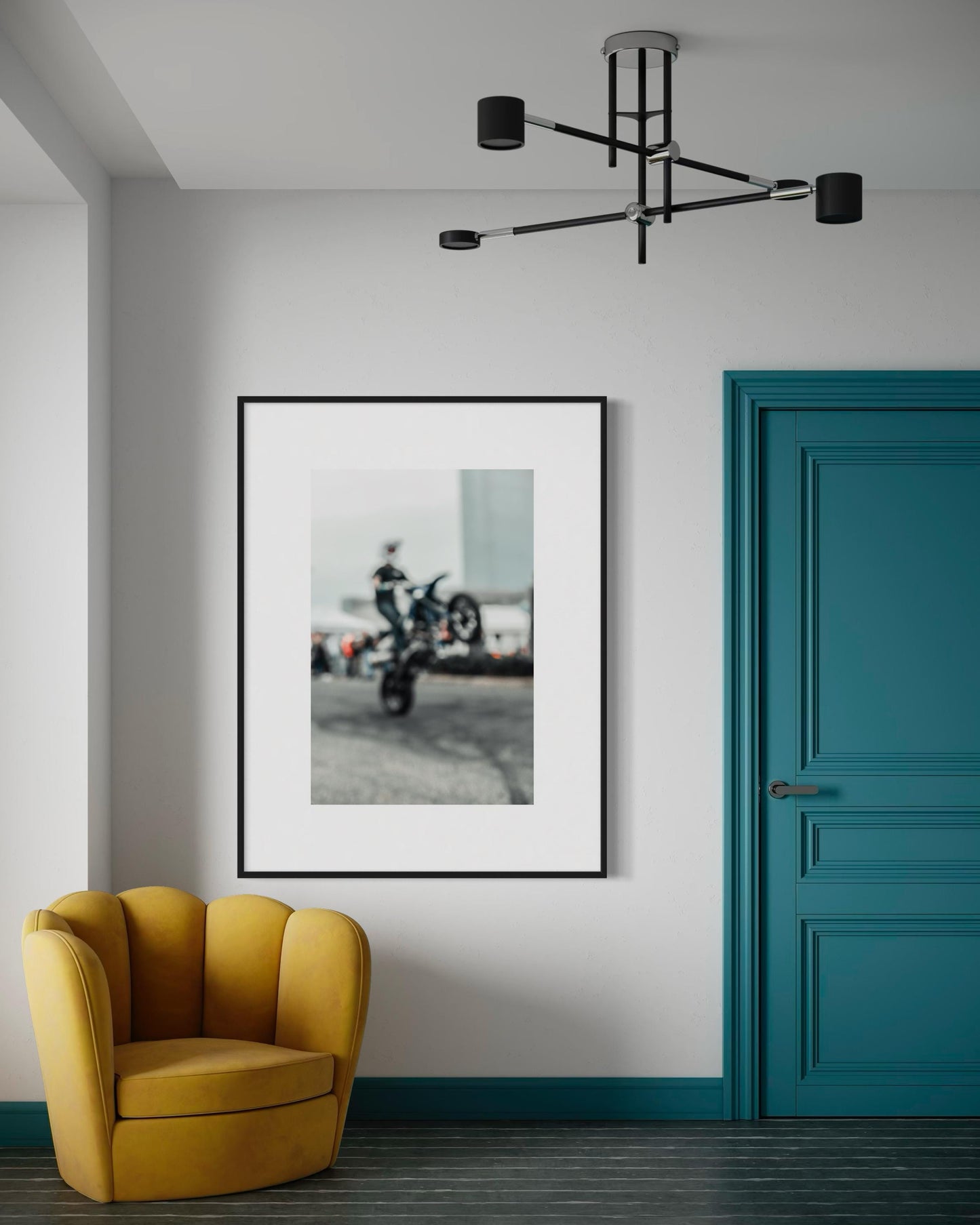 Fine Art Print -  Motorcycle Wheelie Stunt Wall Art, Motocross Biker Gift, Wall Decor Poster for garage, office, bedroom, gifts for him