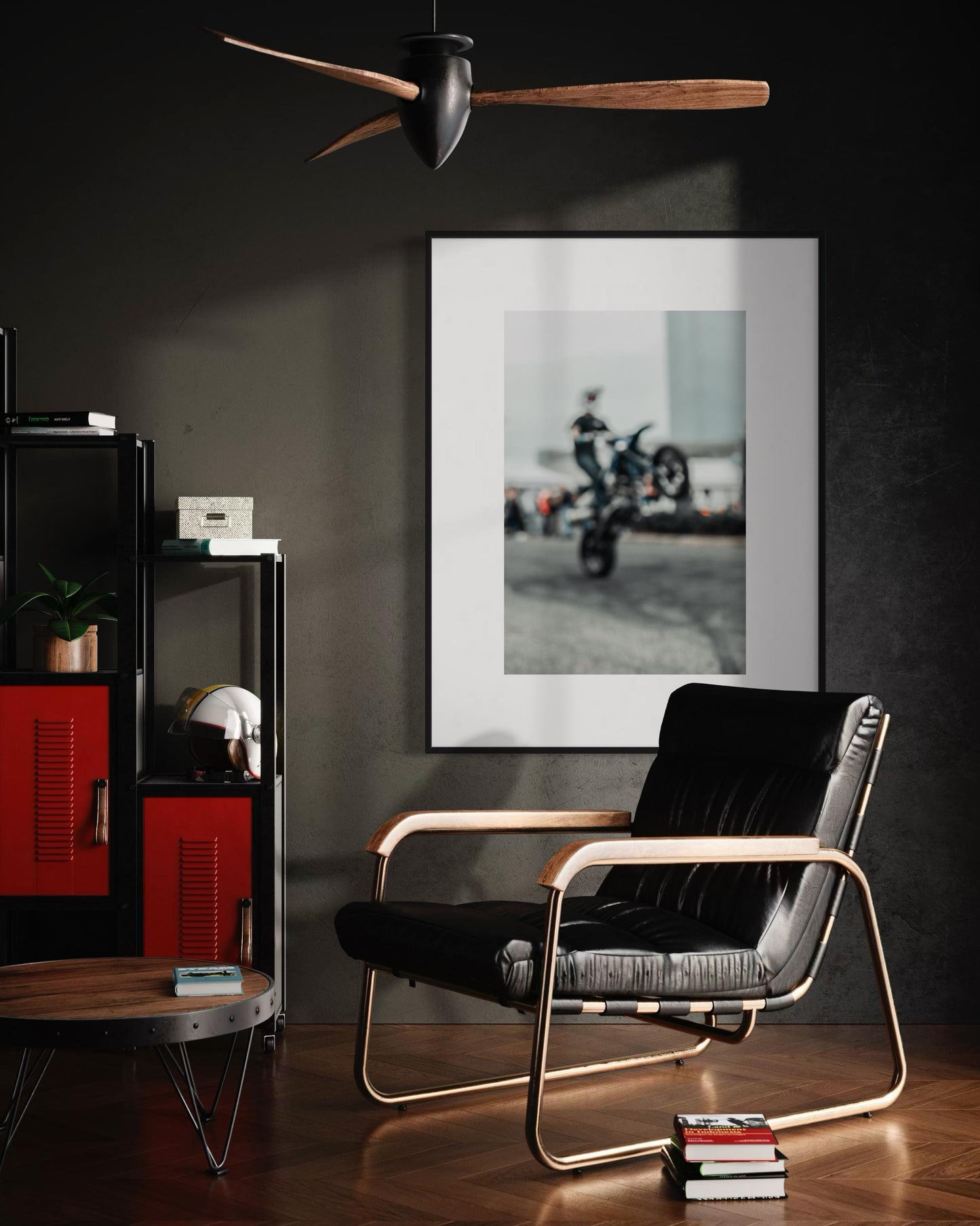 Fine Art Print -  Motorcycle Wheelie Stunt Wall Art, Motocross Biker Gift, Wall Decor Poster for garage, office, bedroom, gifts for him