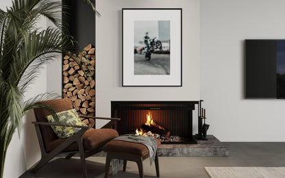 Fine Art Print -  Motorcycle Wheelie Stunt Wall Art, Motocross Biker Gift, Wall Decor Poster for garage, office, bedroom, gifts for him