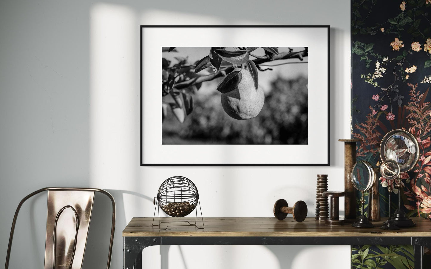 Fine Art print -  Pear on Tree Branch Black and White Wall Art, Kitchen Decor, Dining room, farm house poster, gift ideas, housewarming, art