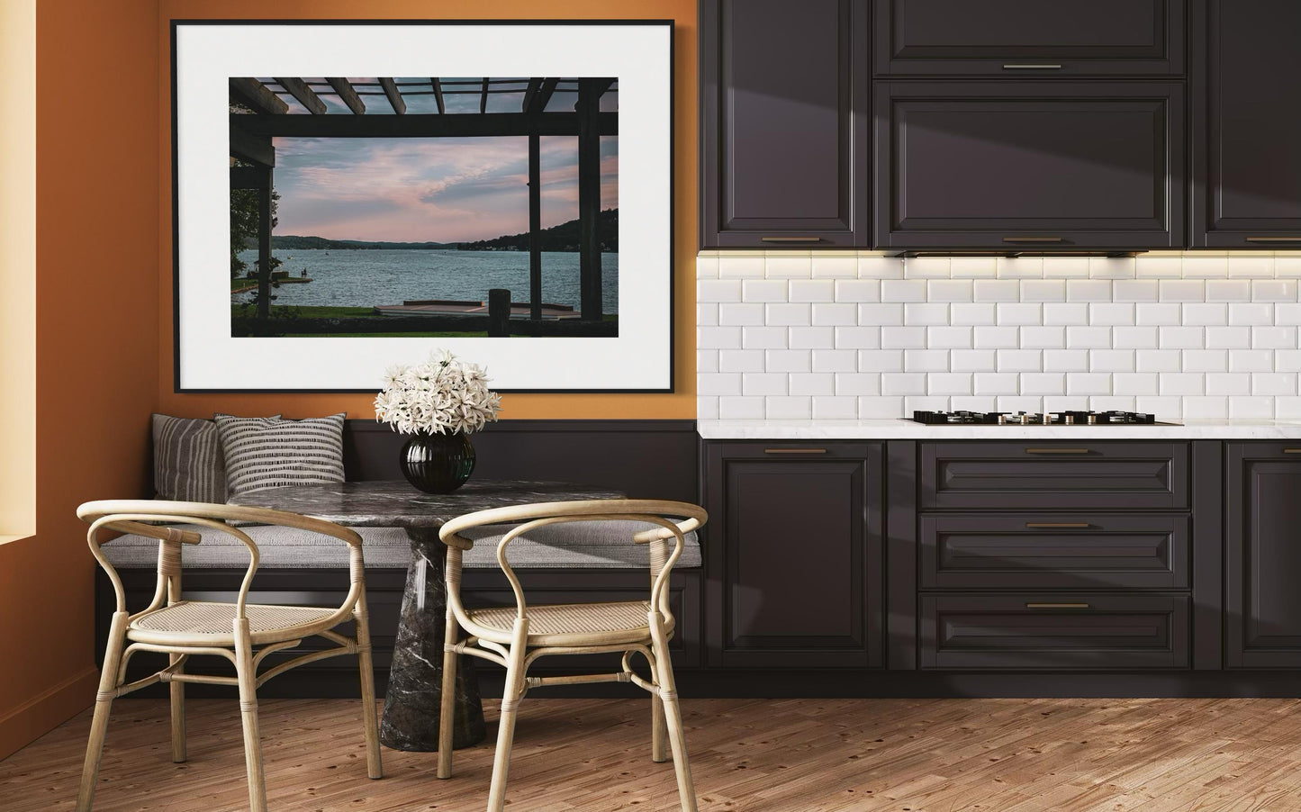 Fine Art Print - Greenwood Lake Sunset Wall Art - Scenic Lake View Print - Tranquil Lakeside Sunset Print for office or lake house decor.