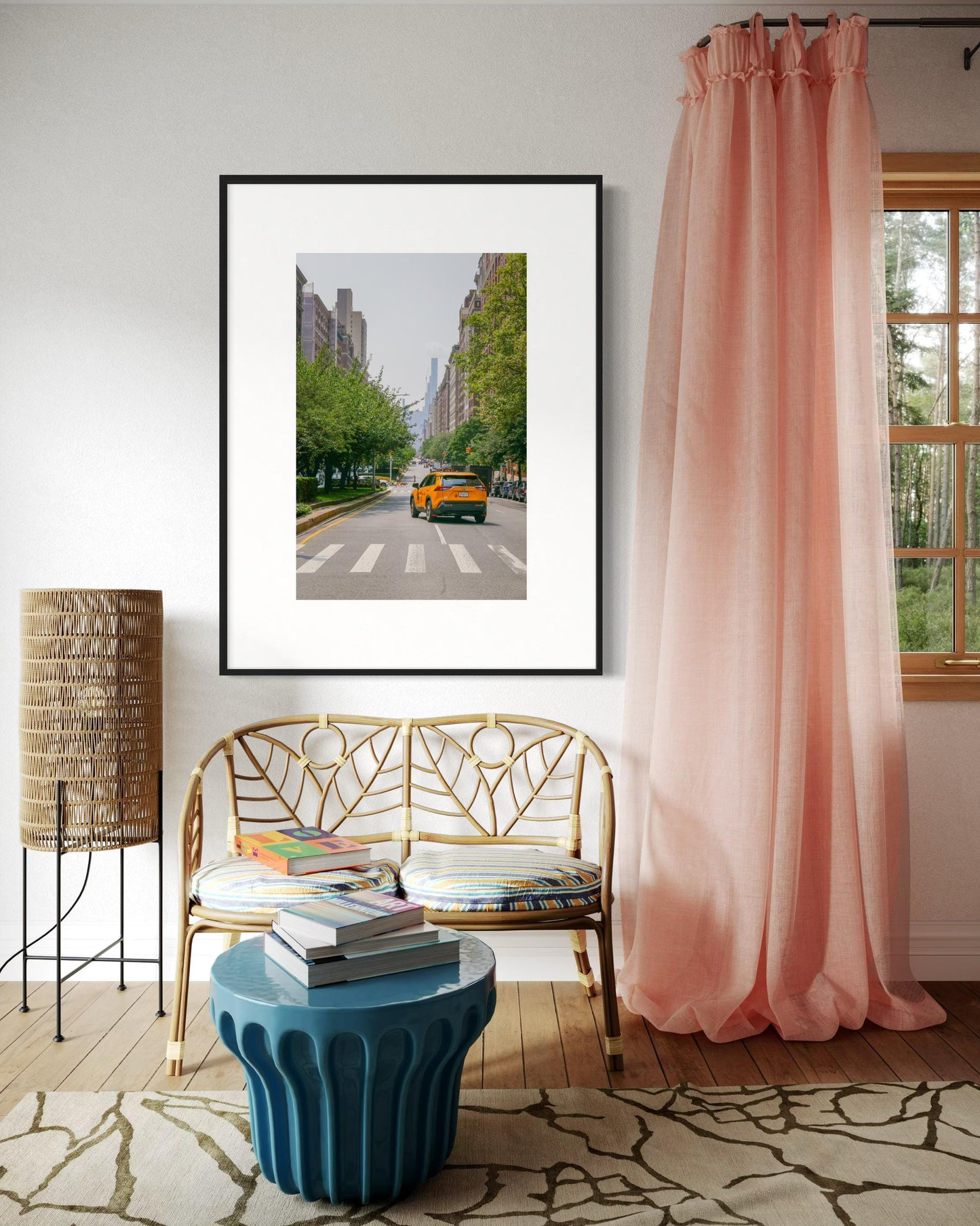 Fine Art Print - Yellow Taxi New York City Street Wall Art, 5th Avenue Poster, NYC gift, housewarming, office decor, Gil Stunner Original