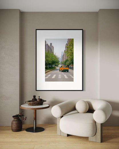Fine Art Print - Yellow Taxi New York City Street Wall Art, 5th Avenue Poster, NYC gift, housewarming, office decor, Gil Stunner Original