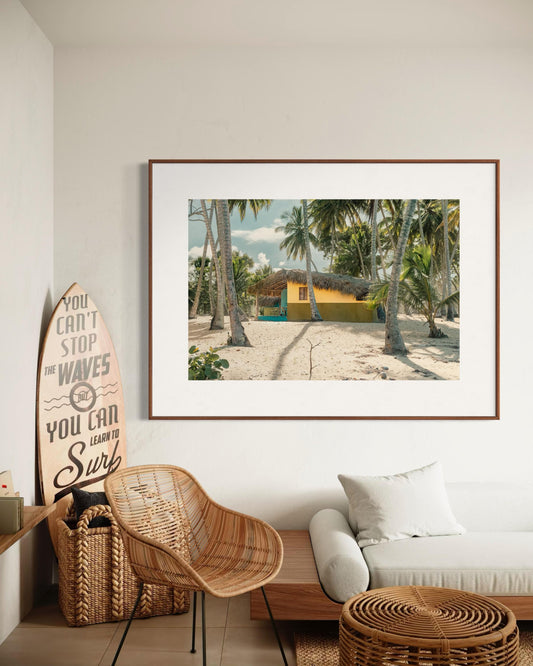 Fine Art Beach Print - Tropical Beach Wall Art - Cabarete Dominican Republic Palm Tree Coastal Paradise Trendy Wall Art - Beach House Poster
