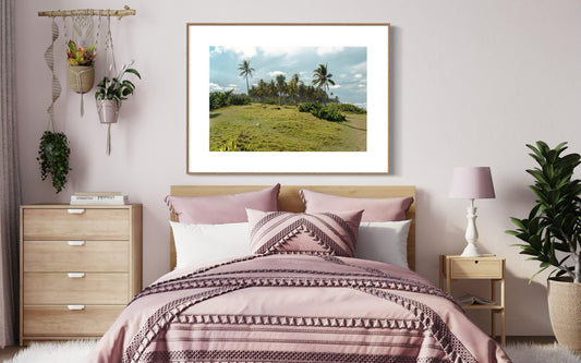 Beach House Poster Trendy Wall Art Print for Home Decor - Coastal Landscape Wall Art Dorm Room Wall Decor - Beach Prints Colorful Wall Art