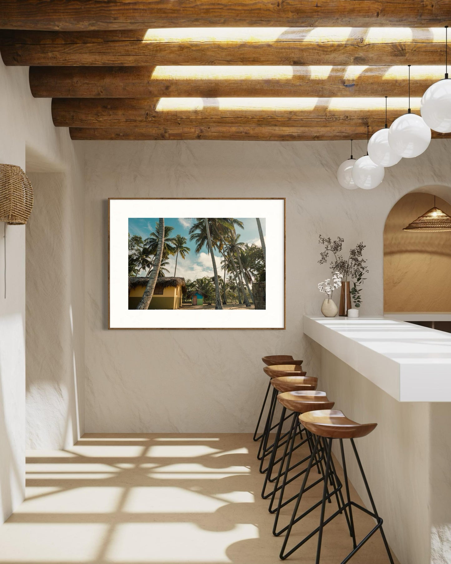 Fine Art Print - Tropical island Wall Art for Room Decor - Beach House Decor Print - Rustic Beach, Palm Trees, Coastal Decor Ideas