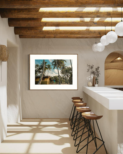 Fine Art Print - Tropical island Wall Art for Room Decor - Beach House Decor Print - Rustic Beach, Palm Trees, Coastal Decor Ideas