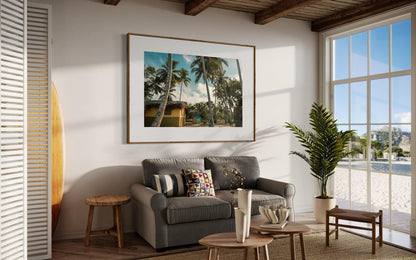 Fine Art Print - Tropical island Wall Art for Room Decor - Beach House Decor Print - Rustic Beach, Palm Trees, Coastal Decor Ideas
