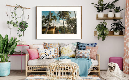 Fine Art Print - Tropical island Wall Art for Room Decor - Beach House Decor Print - Rustic Beach, Palm Trees, Coastal Decor Ideas