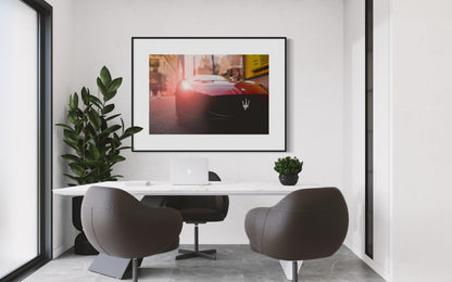 Fine Art Print - Maserati MC20 Supercar in New York City Red Wall Art - Automotive Wall Art - gift ideas for sports car enthusiasts