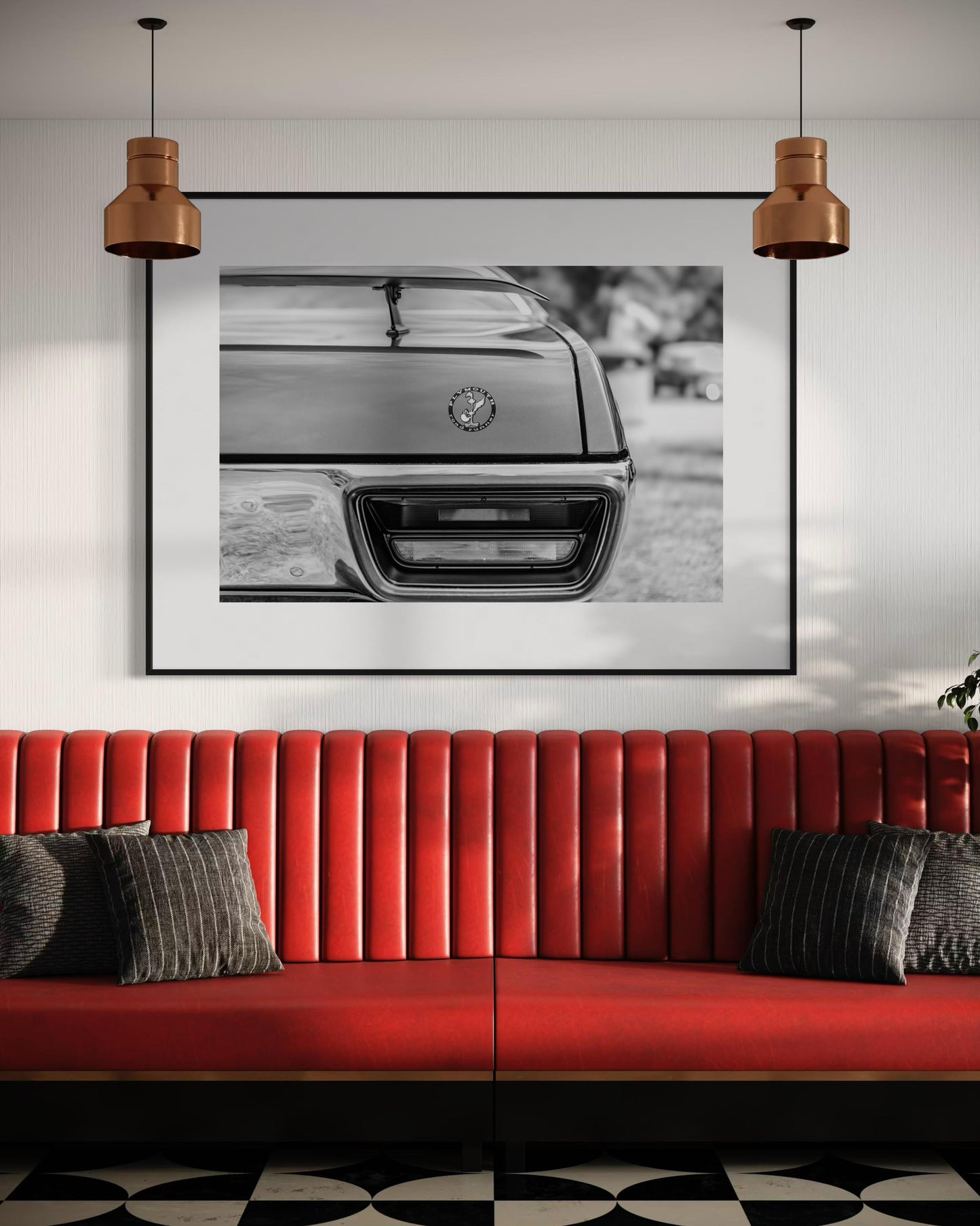 Fine Art Print - Monochrome 1972 Plymouth Road Runner Wall Art - Classic American Muscle Car Poster - Retro Car Decor, gifts for him, house