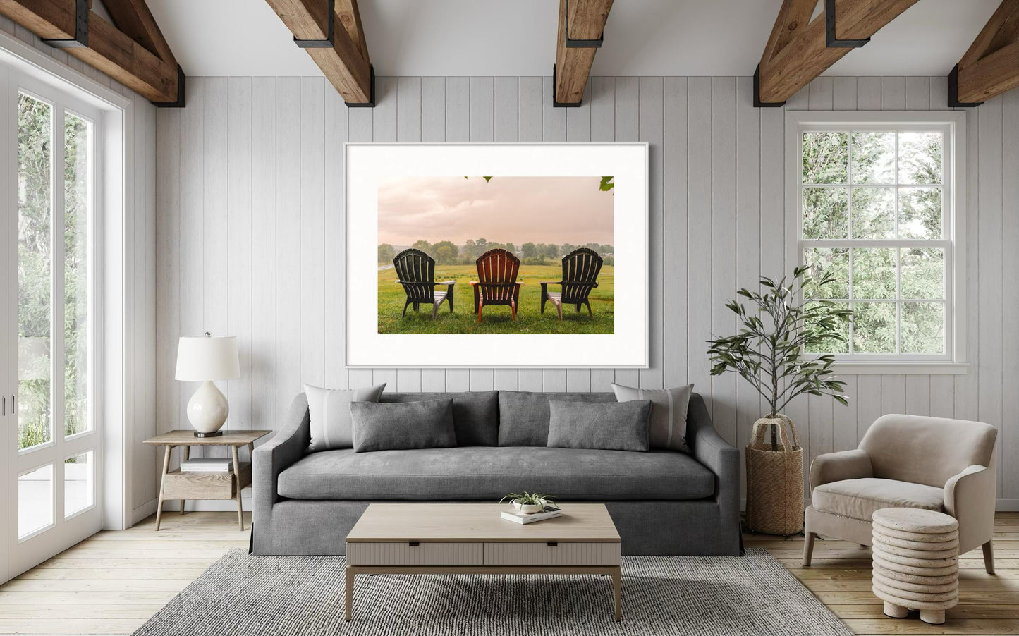 Fine Art Print - Rustic Farmhouse Wall Art Adirondack Chairs, Barn Decor, Country Side Wall Art, Farm Wall Art, Nature Wall Decor, Rustic