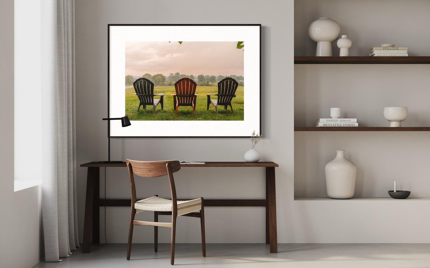 Fine Art Print - Rustic Farmhouse Wall Art Adirondack Chairs, Barn Decor, Country Side Wall Art, Farm Wall Art, Nature Wall Decor, Rustic