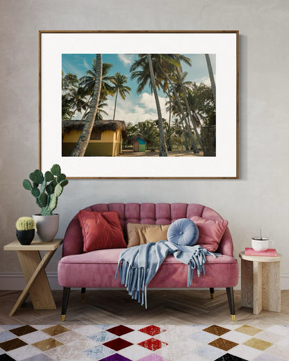 Fine Art Print - Tropical island Wall Art for Room Decor - Beach House Decor Print - Rustic Beach, Palm Trees, Coastal Decor Ideas