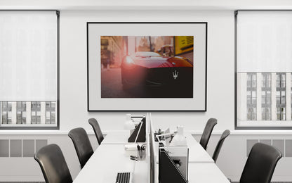 Fine Art Print - Maserati MC20 Supercar in New York City Red Wall Art - Automotive Wall Art - gift ideas for sports car enthusiasts