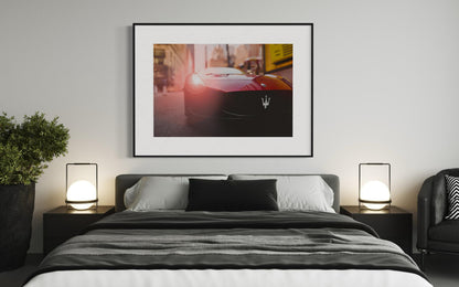 Fine Art Print - Maserati MC20 Supercar in New York City Red Wall Art - Automotive Wall Art - gift ideas for sports car enthusiasts