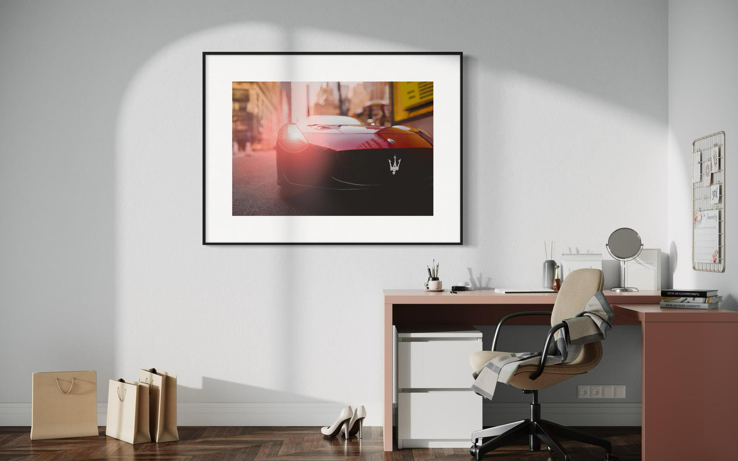Fine Art Print - Maserati MC20 Supercar in New York City Red Wall Art - Automotive Wall Art - gift ideas for sports car enthusiasts