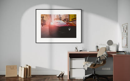Fine Art Print - Maserati MC20 Supercar in New York City Red Wall Art - Automotive Wall Art - gift ideas for sports car enthusiasts