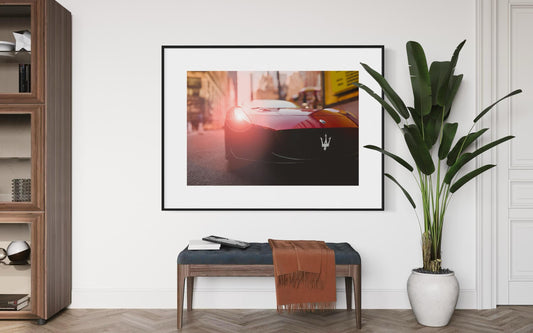 Fine Art Print - Maserati MC20 Supercar in New York City Red Wall Art - Automotive Wall Art - gift ideas for sports car enthusiasts