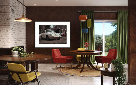 Fine Art print - Vintage Porsche 356 #55 in Pit Mode, Bardhal, Race Car print, Gift for him, Housewarming, home decor, man cave, Gil Stunner