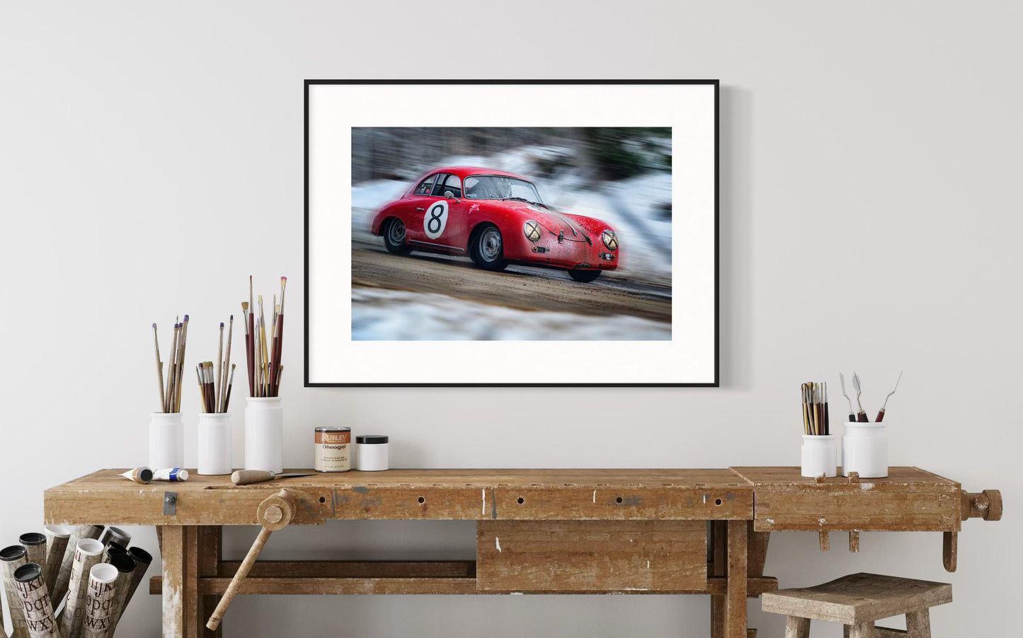 Fine Art Print - High Speed Porsche 356 - Cinematic Rally Wall Art Print  Vintage Racing Photography