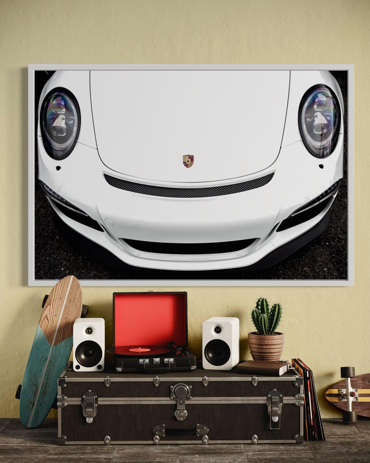 Fine Art Print - White Porsche 911 (992) Wall Art, White, Car Decor, Porsche Gift | 911 Turbo, Collector Gift, Office, man Cave, Garage