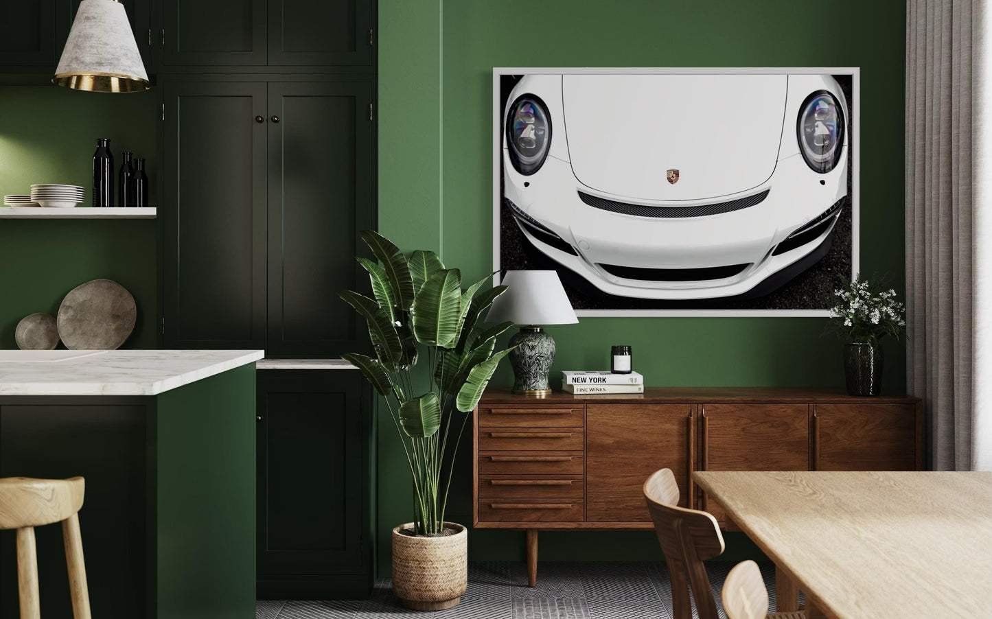 Fine Art Print - White Porsche 911 (992) Wall Art, White, Car Decor, Porsche Gift | 911 Turbo, Collector Gift, Office, man Cave, Garage