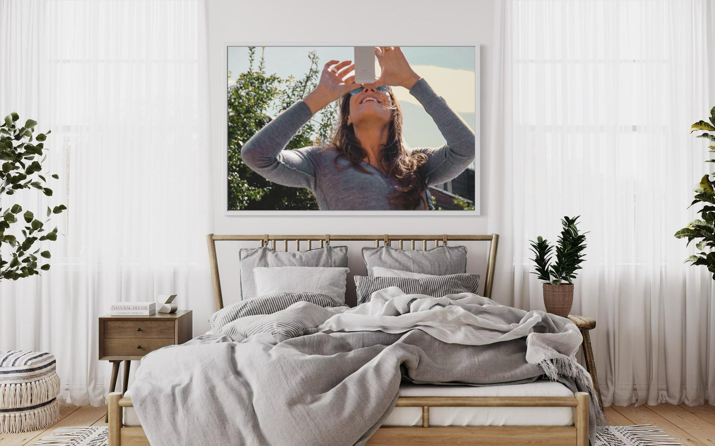 Fine Art Print - Caught You Red Handed Wall Art Print - Selfie Airbnb Poster Decor, Lobby Art, Gift Ideas, bathroom, housewarming, coffee