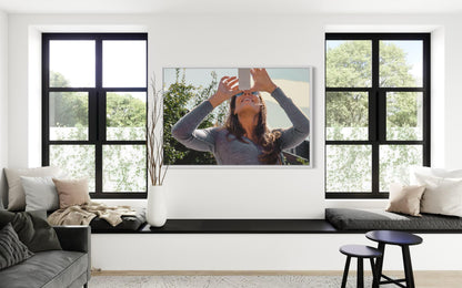 Fine Art Print - Caught You Red Handed Wall Art Print - Selfie Airbnb Poster Decor, Lobby Art, Gift Ideas, bathroom, housewarming, coffee